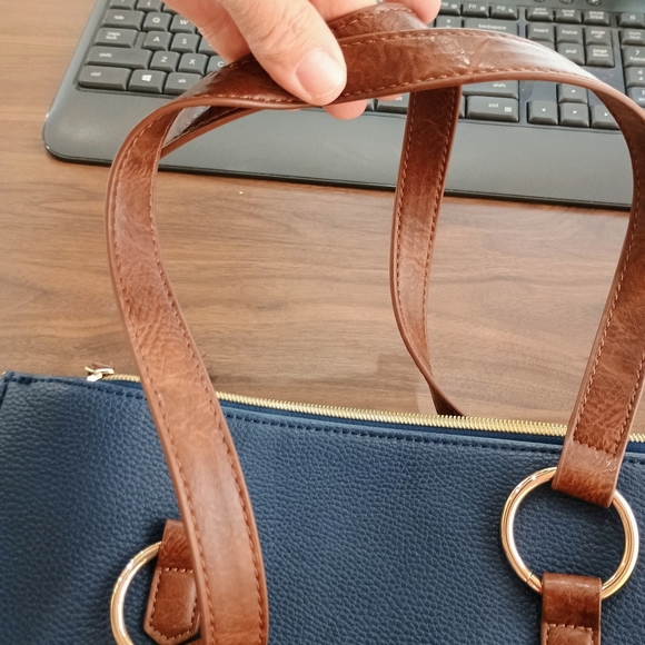 Beautiful mj greene Blue and Brown Shoulder Bag - Picture 9 of 9